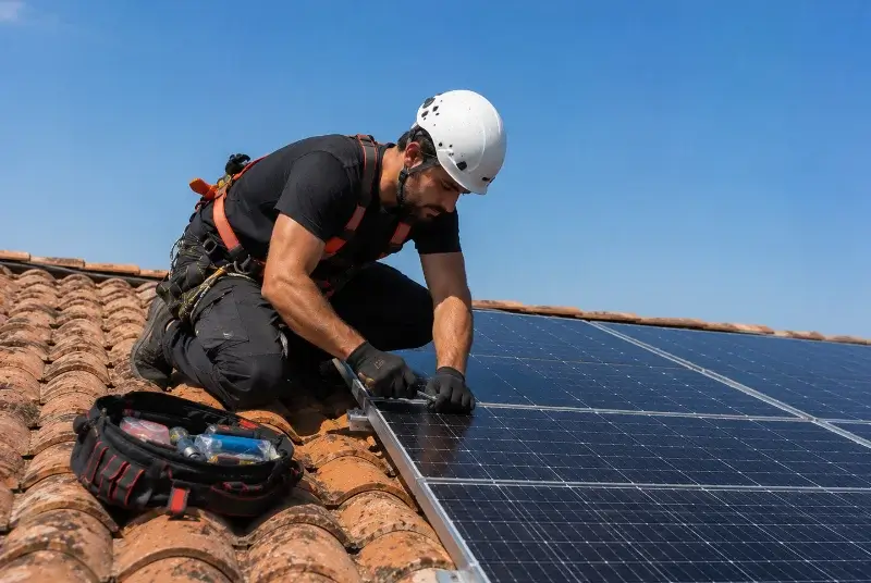 Maintenance et monitoring de panneaux solaires à Sahune